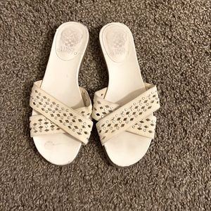 Vince Camuto white sandals